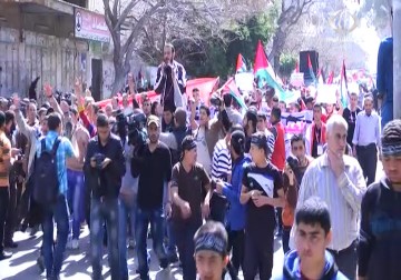 الفلسطينيون في قطاع غزة يحيون ذكرى يوم الأرض ال 39 – 30 – 3 – 2015 - يوسف أبو كويك