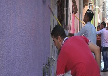 تزين جدران مخيم الشاطئ بألوان الأمل  والفرح – 2 – 7 – 2015 – ديما اللبابيدي