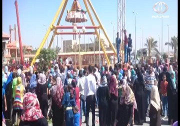 إصابة 13 مواطنا أحدهم بحال الخطر إثر وقوع رافعة ألعاب بمنتجع النور جنوب مدينة غزة – 27 – 09 – 2015 – أكرم دلول