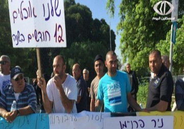 تظاهرة للصيادين في يافا المحتلة احتجاجاً على منعهم من الصيد لشهرين - فاتن الصالح - 18 - 4 - 2016