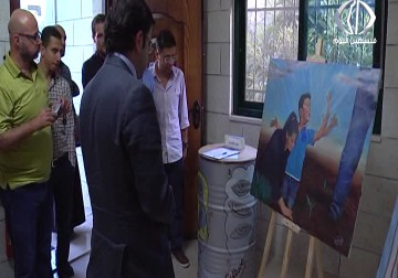 مسلم بدارين... فنان فلسطيني يحكي بلوحاته قضايا الأسرى ومعركة الأمعاء الخاوية في رام الله – 20 – 09 - 2016