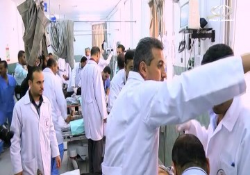 الاطقم الطبية تجري مناورة تحاكي تكرار العدوان وسقوط مئات الضحايا - أكرم دلول - 1 - 8 - 2016