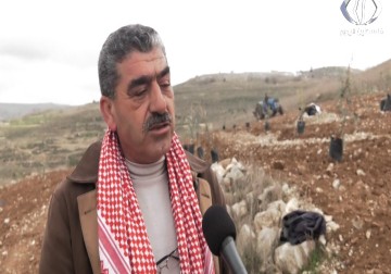الاحتلال يضييق على المتطوعين بحملة التشجير في عصيرة القبلية - أماني الحسين