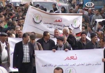 اللجان الشعبية بالضفة تعلن دخول اضراب مفتوح احتجاجاً على تقليصات وكالة الأونروا لخدماتها المقدمة للاجئين - 9 – 1 – 2014 - رغدة عتمة