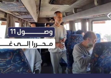 اعتقلوا خلال العدوان على قطاع غزة.. لحظة وصول ١١ أسيرا لمستشفى شهداء الأقصى بعد الإفراج عنهم من قبل الاحتلال