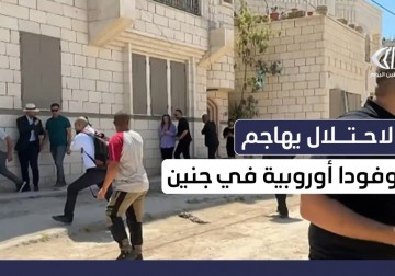 جيش الاحتـلال يطلق الرصاص الحي تجاه الوفود الأوروبية  خلال زيارتها جنين