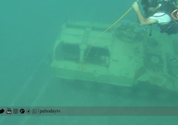 تقرير | لأول مرة في لبنان .. دبابات وناقلات جند قديمة في قاع بحر مدينة صيدا لإنشاء حديقة مائية