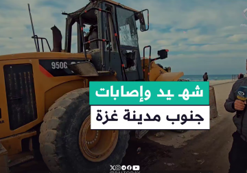 #تقرير | شهيد وعدد من الإصابات .. مراسل فلسطين اليوم محمد منصور يوثق استهداف طائرات الاحتلال جرافة كانت تحاول فتح الطرقات لتسهيل عودة النازحين إلى الشمال