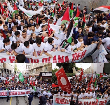 أتراك متضامنون مع فلسطين يحيون ذكرى 