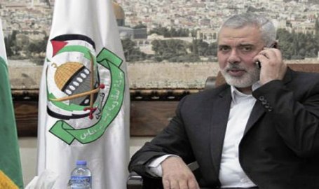 هنية يهنئ لاريجاني لانتخابه رئيساً لمجلس الشورى الاسلامي