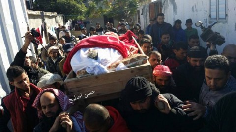 الشهيد يوسف البحيري إلى مثواه الأخير في المغازي