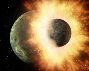  دراسة: القمر تكون نتيجة ارتطام كوكب بالأرض