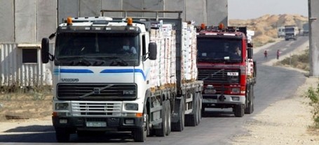 540 شاحنة تدخل غزة اليوم
