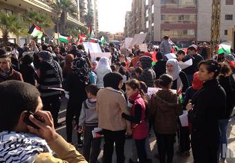 اعتصام تضامني في صور مع مخيم اليرموك