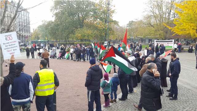 السويد.. وقفتان في مالمو ويوتبوري استنكارا لوعد بلفور