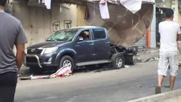 صور...مجهولون يفجرون 5 سيارات تابعة للمقاومة شمال مدينة غزة