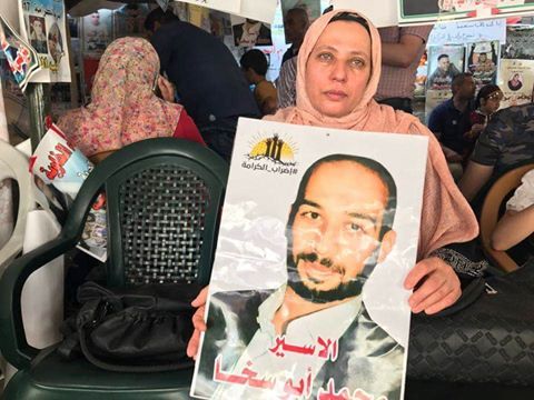 والدة الأسير محمد أبو سخا تؤكد مواصلتها للإضراب