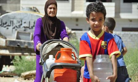 تواصل أزمة المياه في مخيم اليرموك لليوم 35 على التوالي