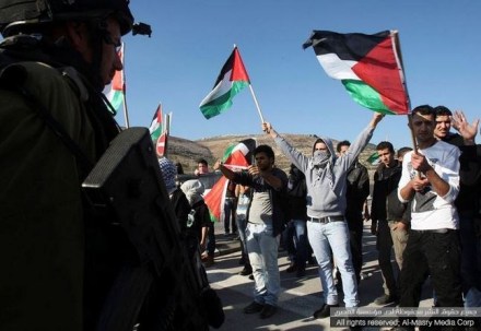 مظاهرات يوم التصدي في حيفا ضد العدوان الاسرائيلي على غزة
