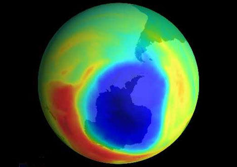 ثقب الأوزون في طريقه للاختفاء والإنغلاق...!!