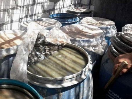 طولكرم.. الجمارك تتلف 12 طنا من المخللات الفاسدة