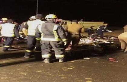 ضحايا وإصابات بتدهور حافلة معتمرين في تبوك