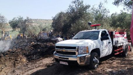 جنين...الدفاع المدني يسيطر على حرائق غرب يعبد