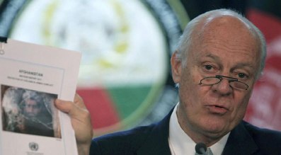 ميستورا يصل دمشق في أول زيارة منذ تعيينه