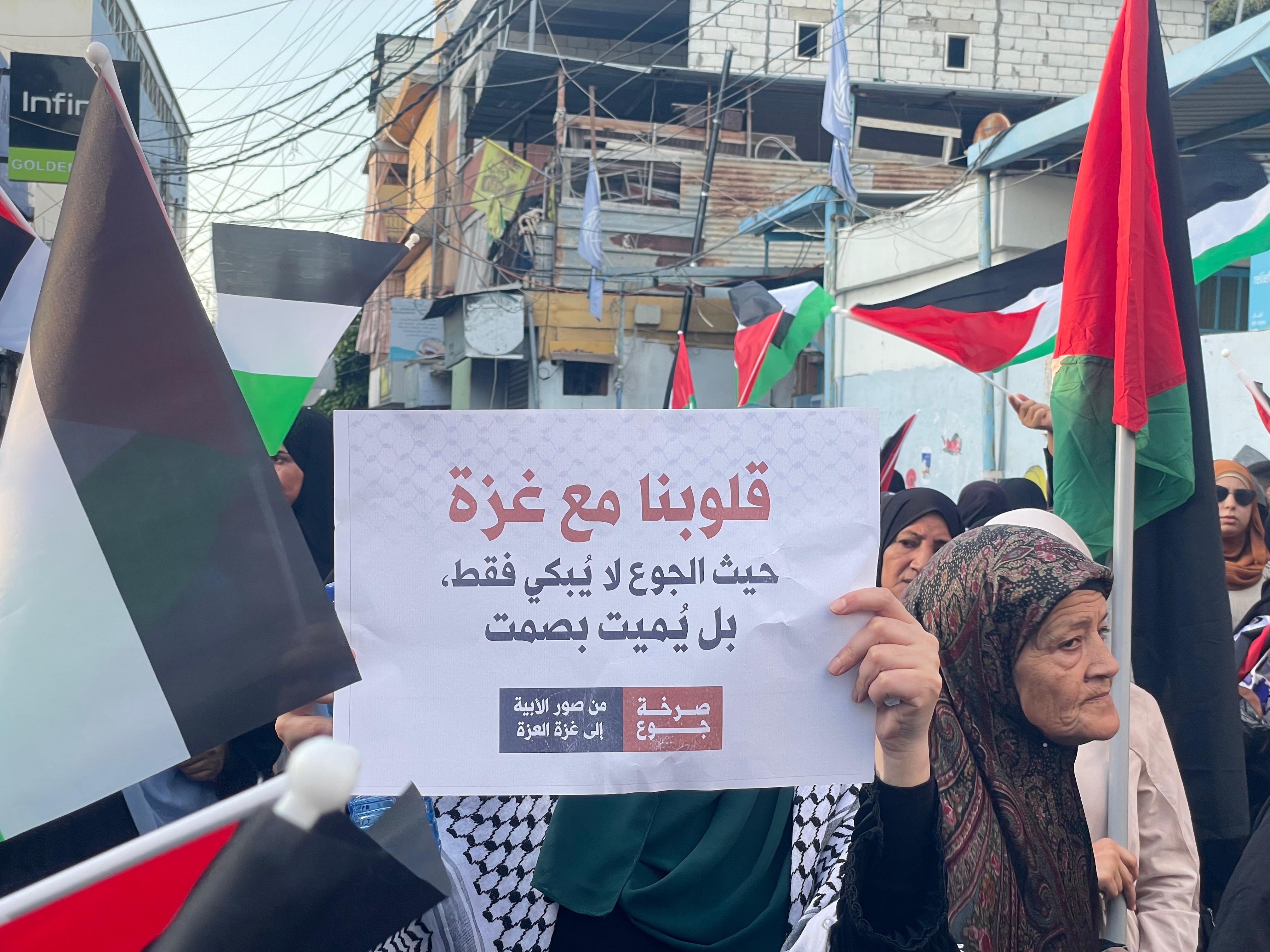 اللاجؤون في لبنان يتظاهرون.jpg