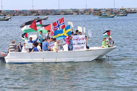 إطلاق سفينة رمزية ترحيبا بسفينة ماريان التضامنية مع غزة