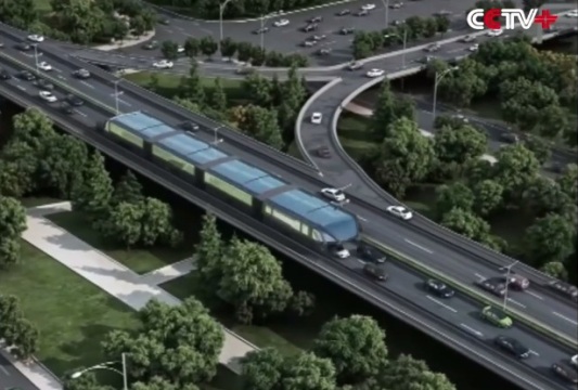 بالفيديو.. ابتكار صيني جديد للقضاء على الزحام المروري