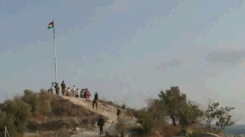 للمرة الـ3.. العلم الفلسطيني يرفرف في سماء سبسطيا
