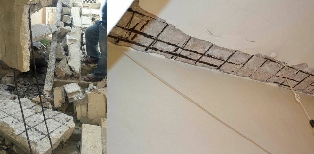 إصابة شابين بانهيار سقف منزل بمخيم الرشيدية