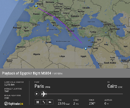 اختفاء طائرة ركاب مصرية فوق المتوسط