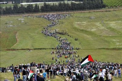 انطلاق مسيرات العودة من جنوبي لبنان إلى الحدود مع فلسطين المحتلة