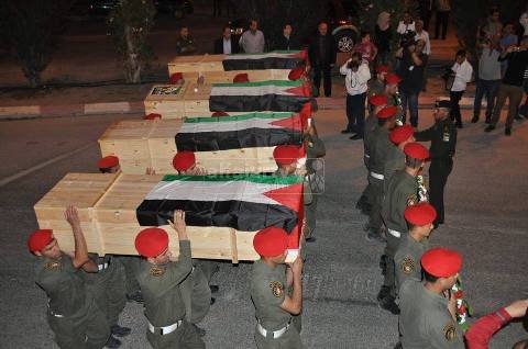 تشييع الشهيدين المصري ومحاميد في مدينة جنين