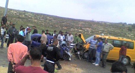 إصابة 7 مواطنين بحادث سير في محافظة الخليل