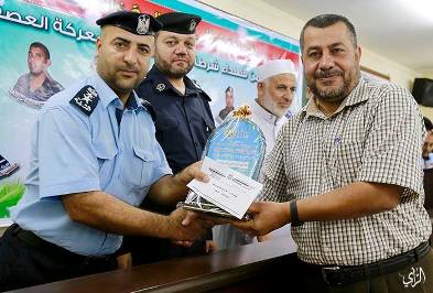 حفل تكريمي لأهالي شهداء الشرطة الفلسطينية بخانيونس 