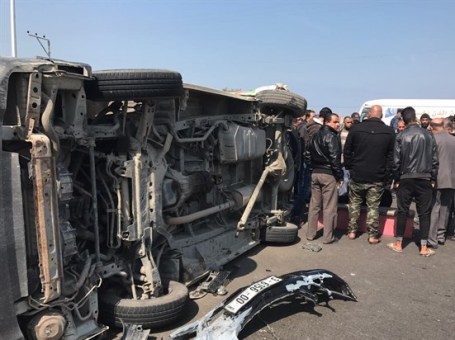 غزة.. 7 إصابات في حادث سير