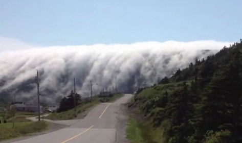 ظاهرة الغيوم المنحنية على سواحل فلسطين