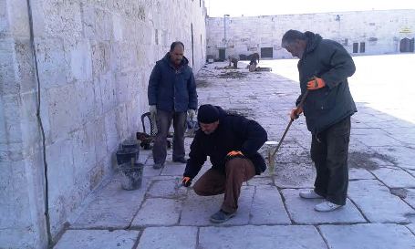 القدس.. الاحتلال يمنع اعمال الترميم بالمسجد الأقصى