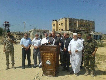 وقفة احتجاجية ضد القناة المائية المصرية على حدود قطاع غزة